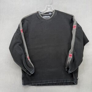 Zero Tolerance Sweatshirt Mens L Black Long Sleeve Heavy Weight Gray Red Accent